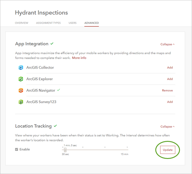Update on the Advanced tab Update on the Advanced tab